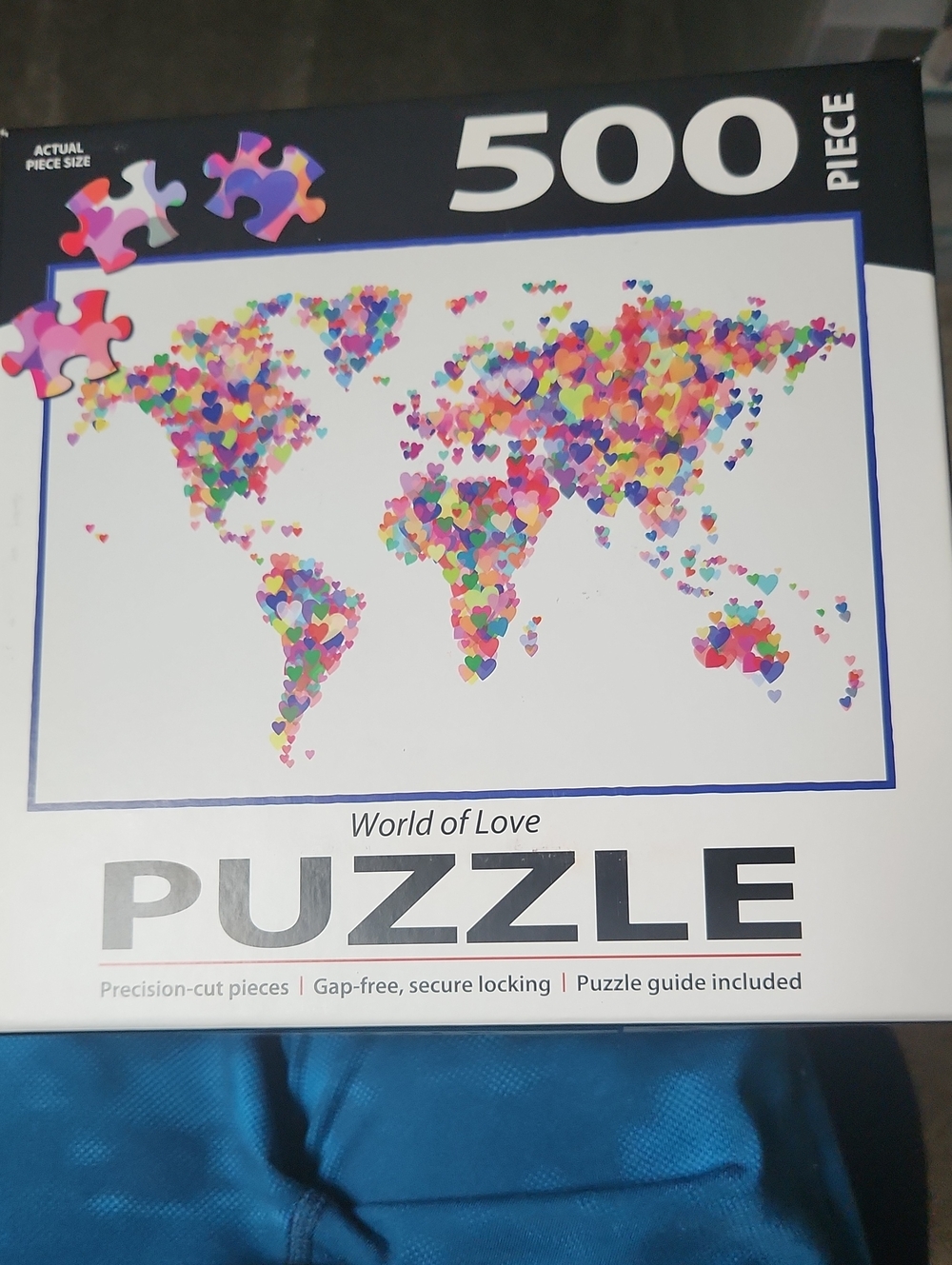 World of Love 500-Piece Heart Map Puzzle